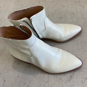 Madewell cream/white booties